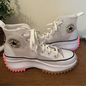 Converse Concrete Heat Run Star Hike Hi-Top White/Black/Electric Blush Women 6